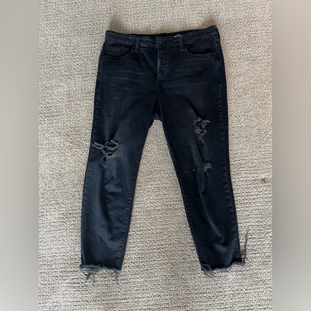 Old Navy size 14 black, ripped Jean